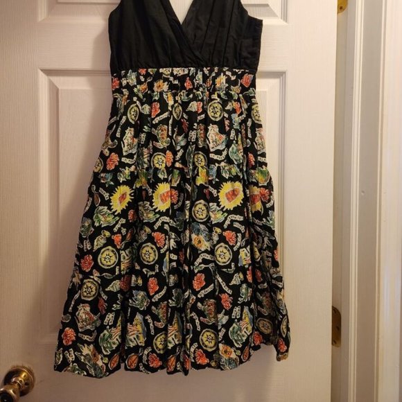 NEW Anthropoligie Maeve Polynesian Islands Dress Tiki Size 0 - Picture 9 of 9